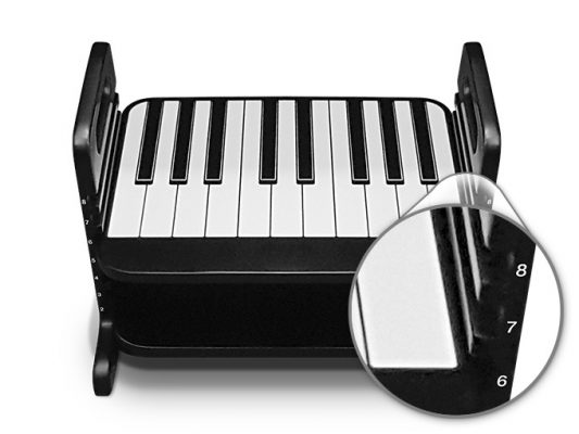 Ideal Piano Footrest with Numbers Slots